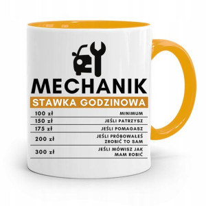 Kubek Żółty Prezent Mechanika Stawka Godzinowa