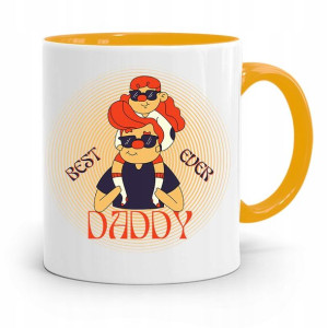 Kubek Żółty Prezent Na Dzień Ojca Dla Taty Daddy