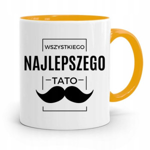 Kubek Żółty Prezent Na Dzień Ojca Najlepszego Tato