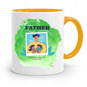 Kubek Żółty Prezent Na Dzień Ojca Taty Father