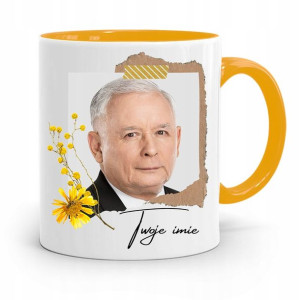 Kubek Żółty Prezent Prezesa Jarosław Kaczyński Pis