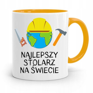 Kubek Żółty Prezent Stolarza Najlepszy Na Świecie