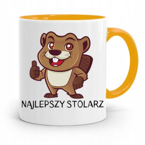 Kubek Żółty Prezent Stolarza Najlepszy Stolarz