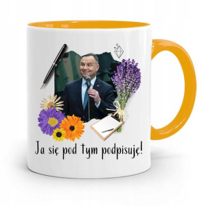 Kubek Żółty Prezydenta Andrzej Duda Pis Dla Ciebie