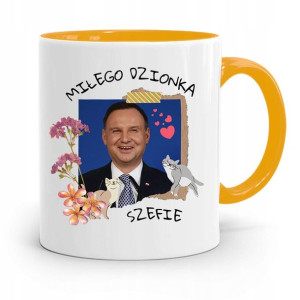 Kubek Żółty Prezydenta Andrzej Duda Pis Dla Ciebie