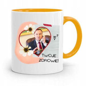 Kubek Żółty Prezydenta Andrzej Duda Twoje Zdrowie