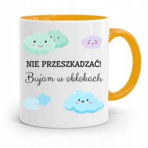 Kubek Żółty Śmieszny Zabawny Bujam W Obłokach