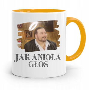 Kubek Żółty Śmieszny Zabawny Jak Anioła Głos