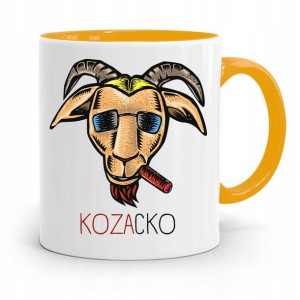 Kubek Żółty Śmieszny Zabawny Kozacko Prezent