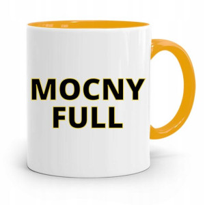 Kubek Żółty Śmieszny Zabawny Mocny Full Prezent