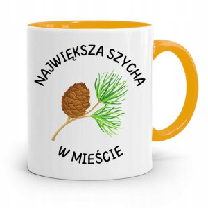 Kubek Żółty Śmieszny Zabawny Największa Szycha
