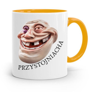Kubek Żółty Śmieszny Zabawny Przystojniacha