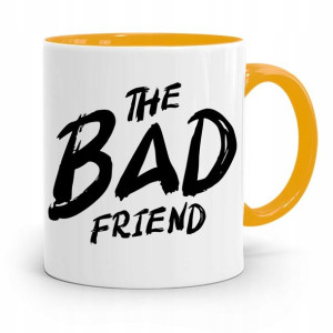 Kubek Żółty Śmieszny Zabawny The Bad Friend