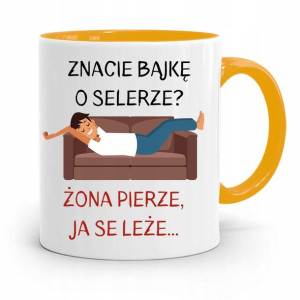 Kubek Żółty Śmieszny Zabawny Znacie Bajkę? Prezent