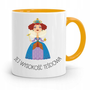 Kubek Żółty Teściowej Mamy Jej Wysokość Teściowa