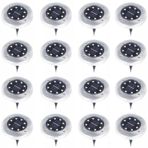 16x Lampa Solarna Najazdowa Czujnik Zmierzchu Led