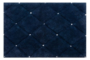 Dywanik miękki zdobiony kryształkami 60X90cm granatowy