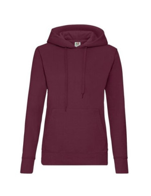 Fruit of the Loom Bluza damska Classic kangurka burgund (41) XS