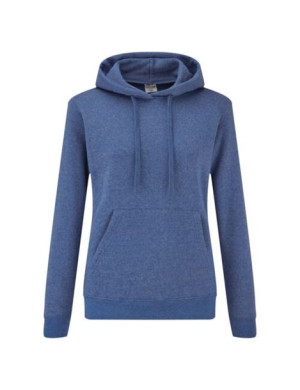 Fruit of the Loom Bluza damska Classic kangurka niebieski melanż (R6) M