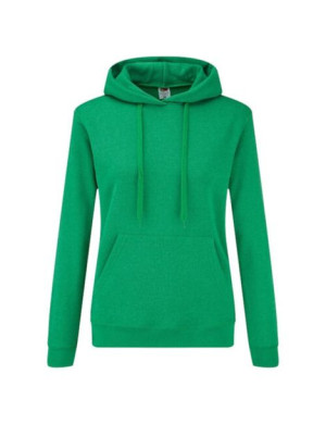 Fruit of the Loom Bluza damska Classic kangurka zielony melanż (RX) M