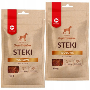 Wołowina Przysmaki Dla Psa Maced Steki 2x100g