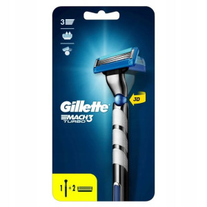 Gillette Mach 3 Turbo 3D Maszynka + Wkłady 2 szt.