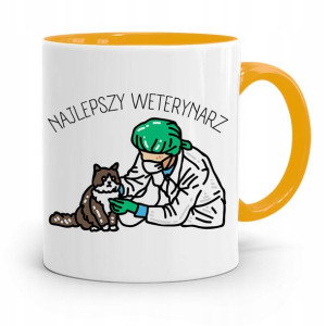 Kubek Żółty Weterynarza Najlepszy Weterynarz
