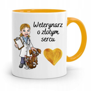 Kubek Żółty Weterynarza Weterynarz O Złotym Sercu