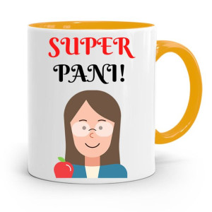 Kubek Złoty Prezent Dzień Nauczyciela Super Pani