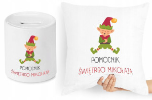 Na Święta Zestaw Poduszka + Skarbonka Prezent