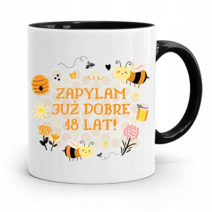 Na Urodziny 18 18te 18-te Kubek Czarny Prezent