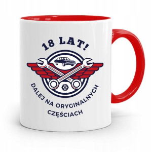 Na Urodziny 18 18te 18-te Kubek Czerwony Prezent