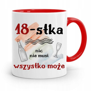Na Urodziny 18 18te 18-te Kubek Czerwony Prezent