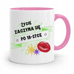 Na Urodziny 18 18te 18-te Kubek Różowy Prezent
