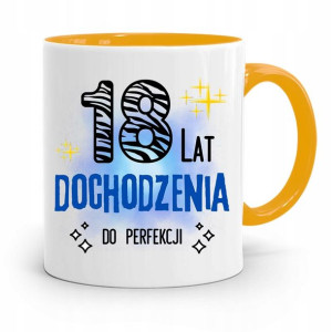Na Urodziny 18 18te 18-te Kubek Żółty Prezent