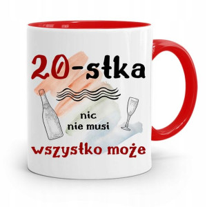 Na Urodziny 20 20te 20-te Kubek Czerwony Prezent
