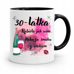 Na Urodziny 30 30te 30-te Kubek Czarny Prezent
