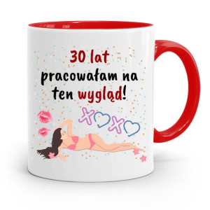 Na Urodziny 30 30te 30-te Kubek Czerwony Prezent