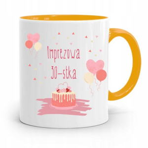 Na Urodziny 30 30te 30-te Kubek Żółty Prezent