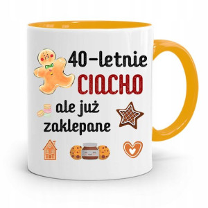 Na Urodziny 40 40te 40-te Kubek Żółty Prezent