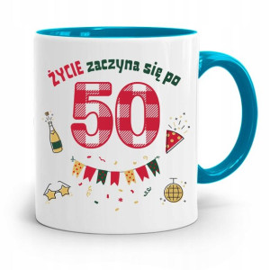 Na Urodziny 50 50te 50-te Kubek Błękitny Prezent