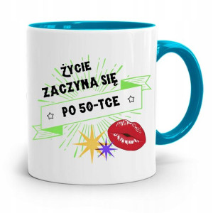 Na Urodziny 50 50te 50-te Kubek Błękitny Prezent