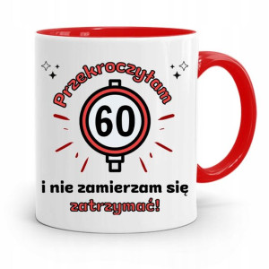 Na Urodziny 60 60te 60-te Kubek Czerwony Prezent