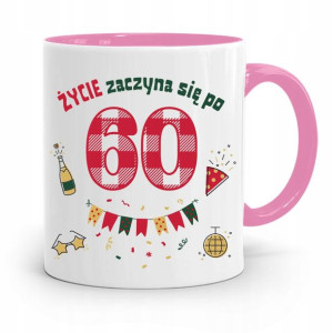 Na Urodziny 60 60te 60-te Kubek Różowy Prezent
