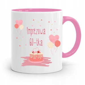 Na Urodziny 60 60te 60-te Kubek Różowy Prezent