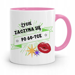 Na Urodziny 60 60te 60-te Kubek Różowy Prezent
