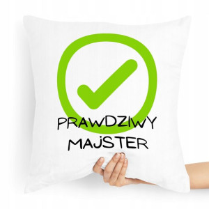 Poduszka Budowlańca Prawdziwy Majster Budowlaniec