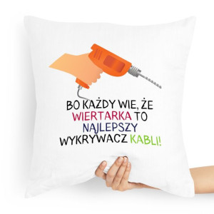 Poduszka Budowlańca Wiertarka To Wykrywacz Kabli