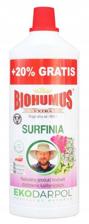 Biohumus Extra Surfinia 1 L +20% Gratis Ekodarpol