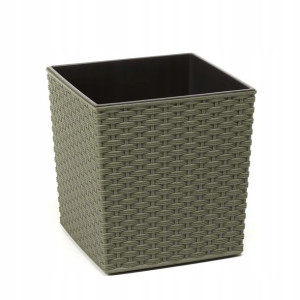 Donica Juka 19x19 Cm Rattan Eco Wood Kolor Zielony